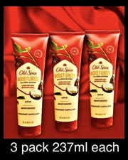 3PK Old Spice Hair Conditioner Moisturize with Shea Butter ~237ml/8oz Each, NEW