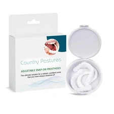 Country Pastures ExcellaElite Instant Veneers Dentures Snap On Fake Teeth Set