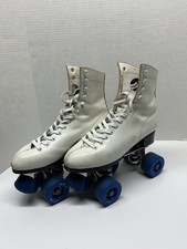 Vintage: Hyde Sure Grip Super X 4L - White Leather - Roller Skates - Sz 6