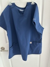 Carhartt Force Cross-Flex Tuck In Scrub Top Womens 3XLBlue Modern FitFreeShippin