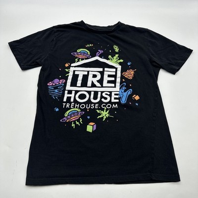 Tre House 100% Preshrunk  Cotton T-shirt Women M Black Graphic Print Logo.#34902