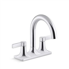Kohler Venza Centerset 2-Handle Bathroom Faucet Polished Chrome K-R22797-4D-CP  