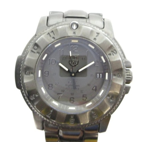 Luminox 3400-200 Fighter F-117 Model Watch W Quartz Calendar Date Black Used 368