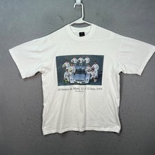 Vintage Mercedes-Benz 1999 Le Mans Racing Team Graphic T-Shirt White Large