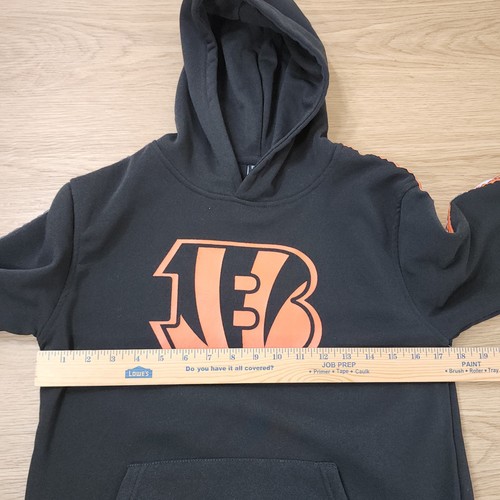 Cincinnati Bengals Youth Hoodie Large 14-16 Graphic Print Sleeve Stripe NEW - Picture 7 of 9