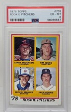 1978 Topps JACK MORRIS RC CARD PSA 6 EX-MT