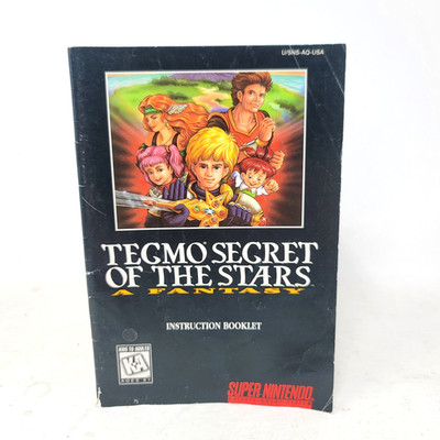 Tecmo Secret of the Stars SNES Super Nintendo Original Manual Only Authentic