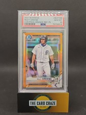 2021 Bowman Chrome #188 Riley Greene Prospects Orange Refractor PSA 10 #/25