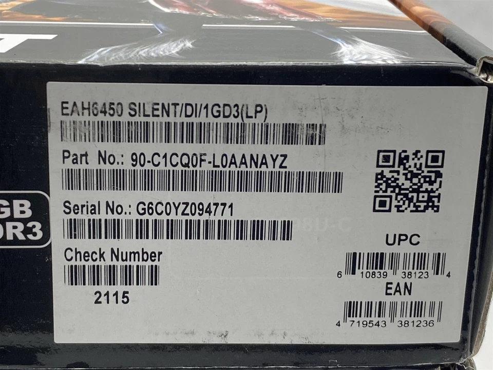 Asus ATI Radeon HD 6450 EAH6450 Silent 1GB DDR3 PCI-e Graphics Card Lot 6 New - Image 3 of 3