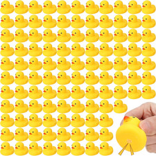 100 Pcs Mini Rubber Ducks Bulk Rubber Duck Bath Toys Squeak Float Bath Toy for B