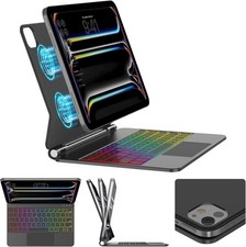 NEW Magnetic Magic Keyboard Case iPad Air 11" M4 2026-M3-M2 2024 BLACK Backlit