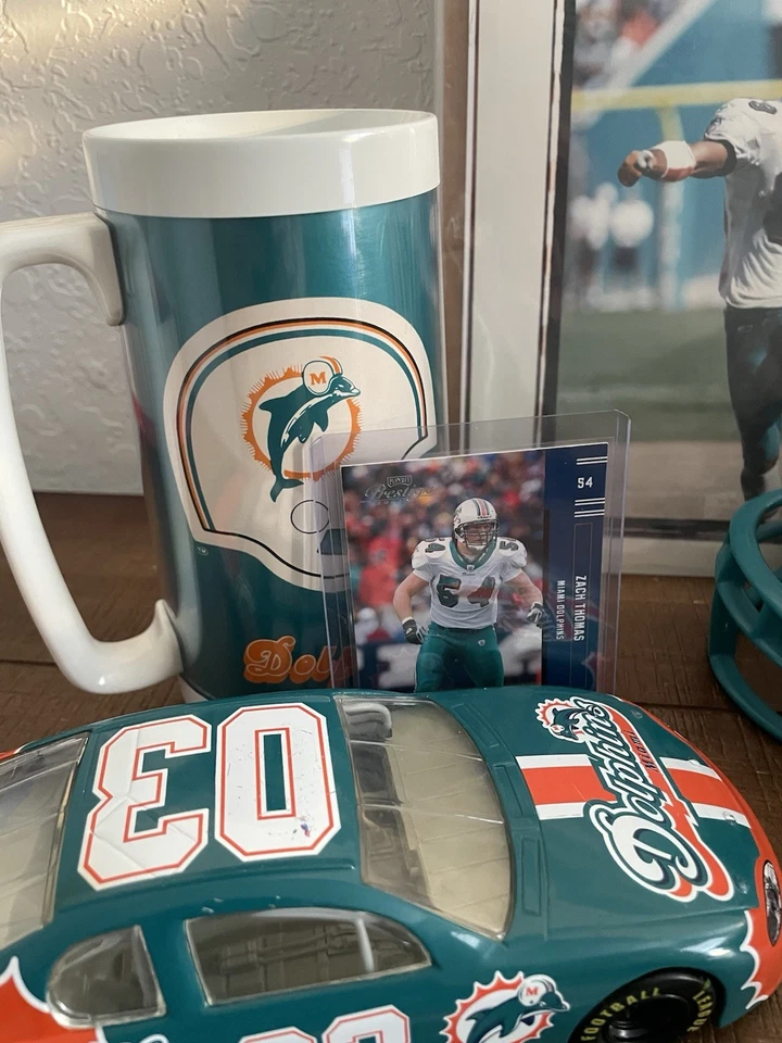 Miami Dolphins Vintage Divertido Paquete Regalo de Navidad Jason Taylor Autógrafo + Más Foto 3 de 4