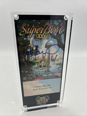 Super Bowl XXXI 1997 Game Program Brett Favre Auto (NO COA) Packers vs Patriots