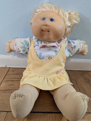 Vintage Cabbage Patch Kids Doll 1982? Xavier Roberts Blonde Blue (W Haircut)