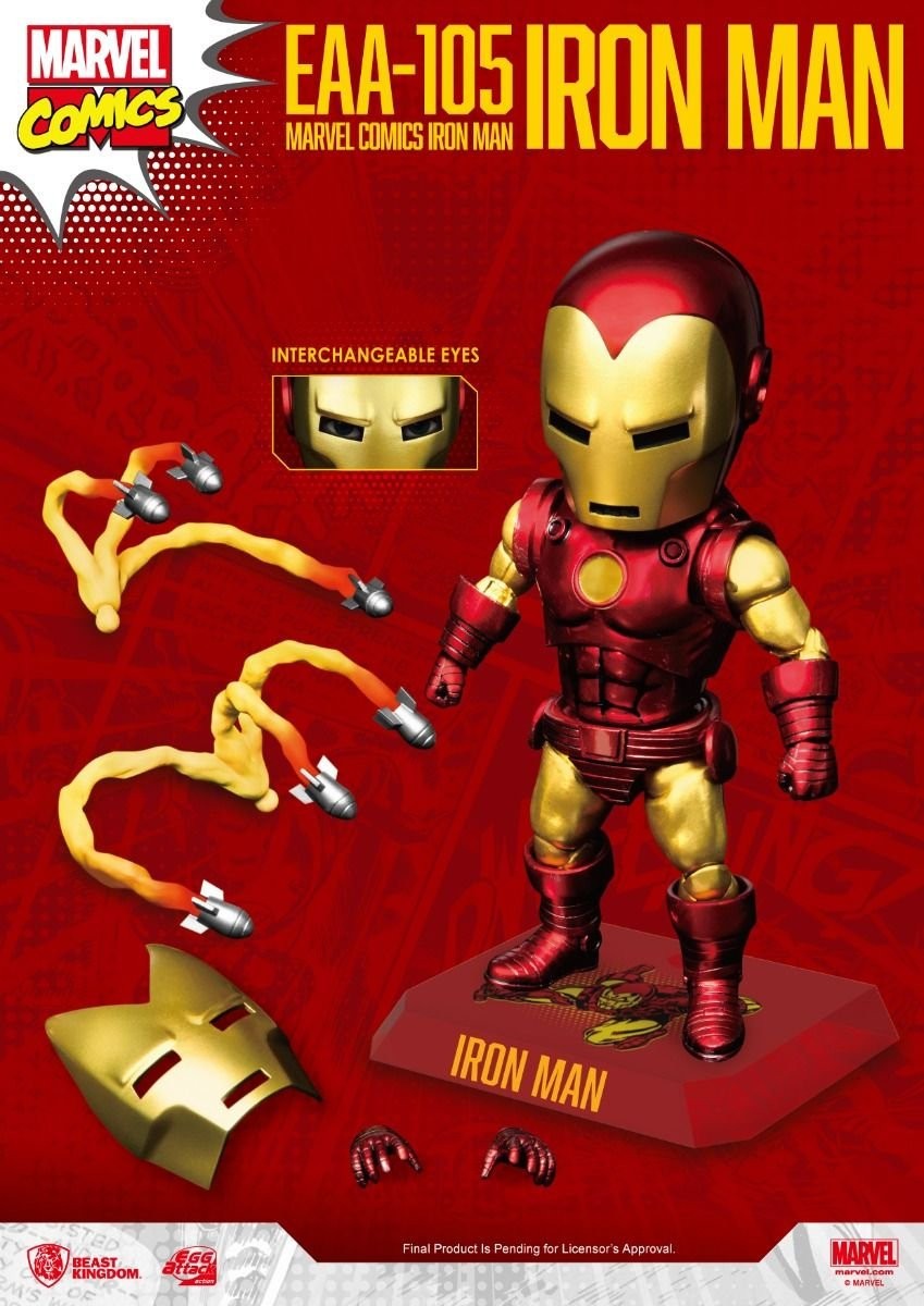 *NEW* Marvel Comics: Iron Man Classic Ver Egg Attack Action Figure