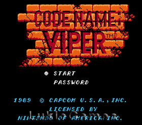 Code Name Viper - NES Nintendo Game