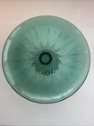 Large Green Vintage Emerald Green Pedestal Serving Cake Plate Anchor Hocking