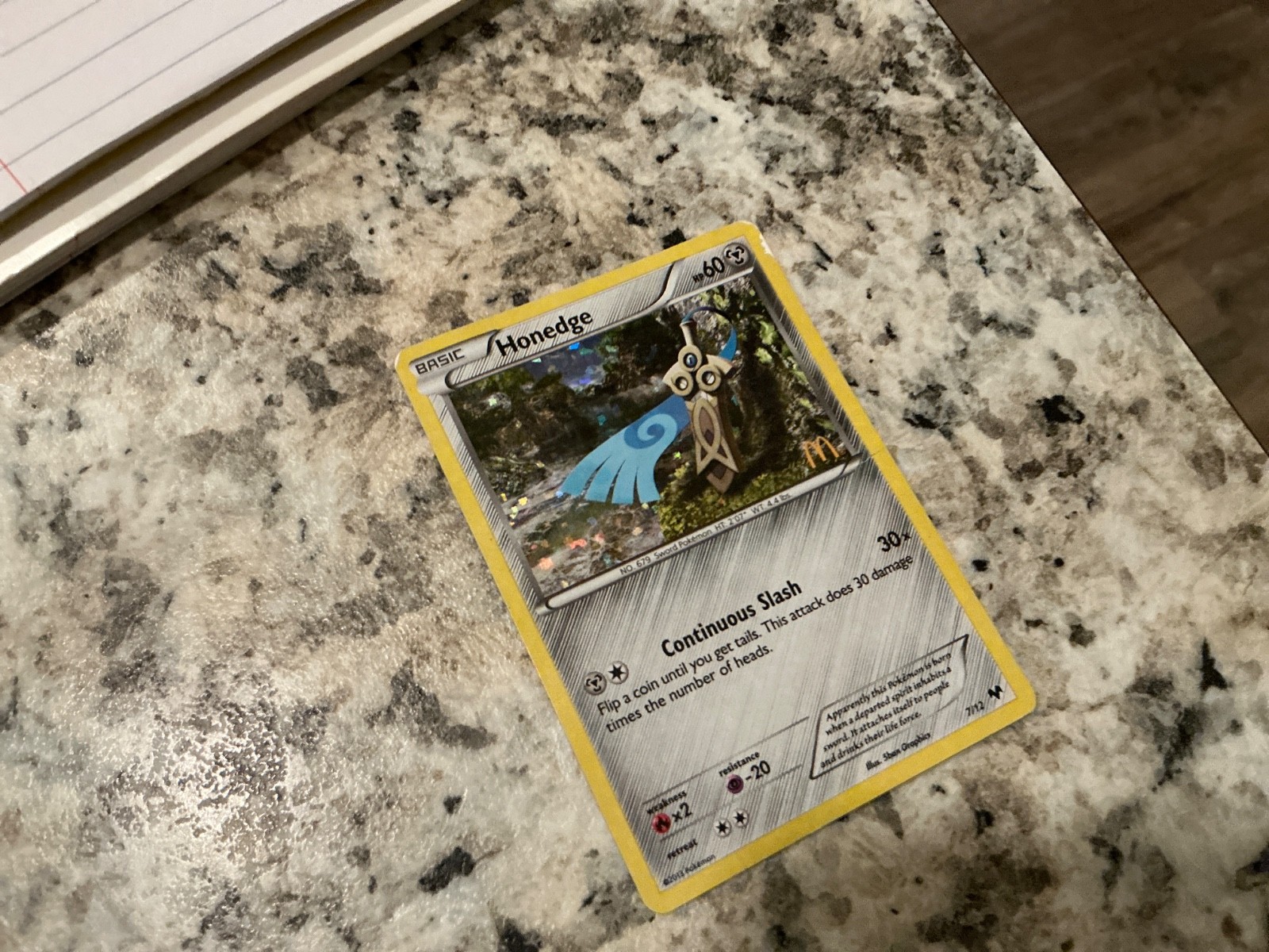 Pokemon card Honedge moderate condition