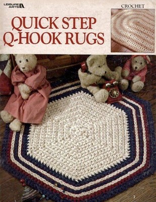 LEISURE ARTS CROCHET QUICK STEP Q-HOOK RUGS 8 DESIGNS