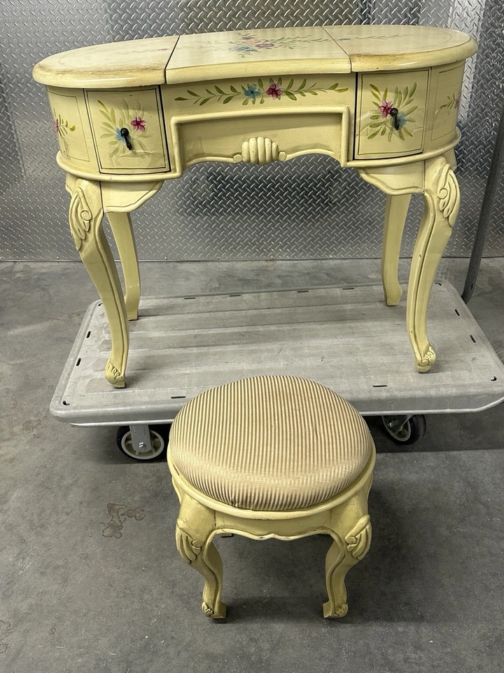 Tocador francés victoriano Rocco cromo cobre acabado dorado muebles Shabby Chic Foto 3 de 3