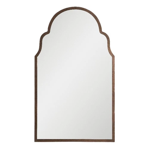 Uttermost Brayden Metal MDF Arch Mirror in Lightly Textured Dark Brown/Gold - Picture 2 of 9