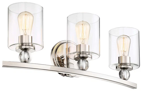 Minka Lavery Studio 5 3 Light Bathroom Vanity, Polished Nickel - Picture 3 of 3