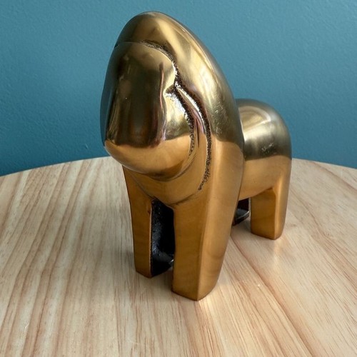 Vintage Messing stehender Gorilla Abstrakt MCM