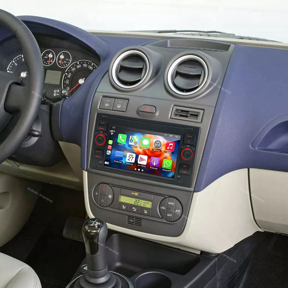 7" Android 13 Car Stereo Radio GPS Carplay RDS DSP BT For 2006-2008 Ford Fiesta - Image 4 of 4