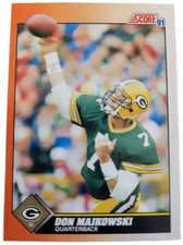 1991 Score NFL Football Card 419 Don Majkowski Green Bay Packers (B4