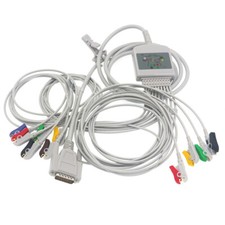 Conector Clip/Agarbador 15p compatible para Cable Nihon Kohden 10 Plomo ECG/ECG