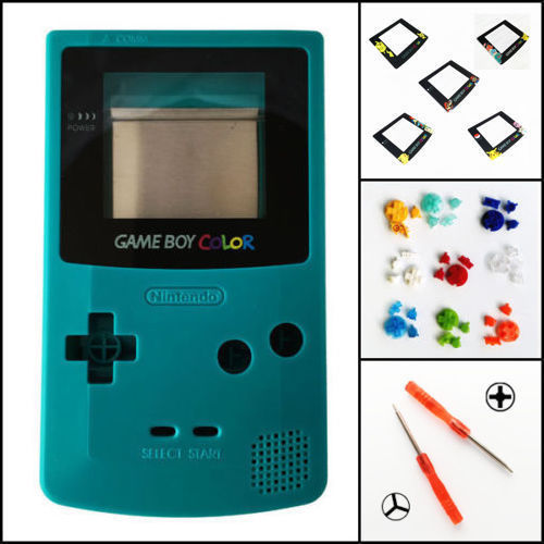 Nintendo Game Boy Color GBC Replacement Housing Shell Screen Teal