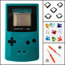 Nintendo Game Boy Color GBC Replacement Housing Shell Screen Teal BUTTONS 