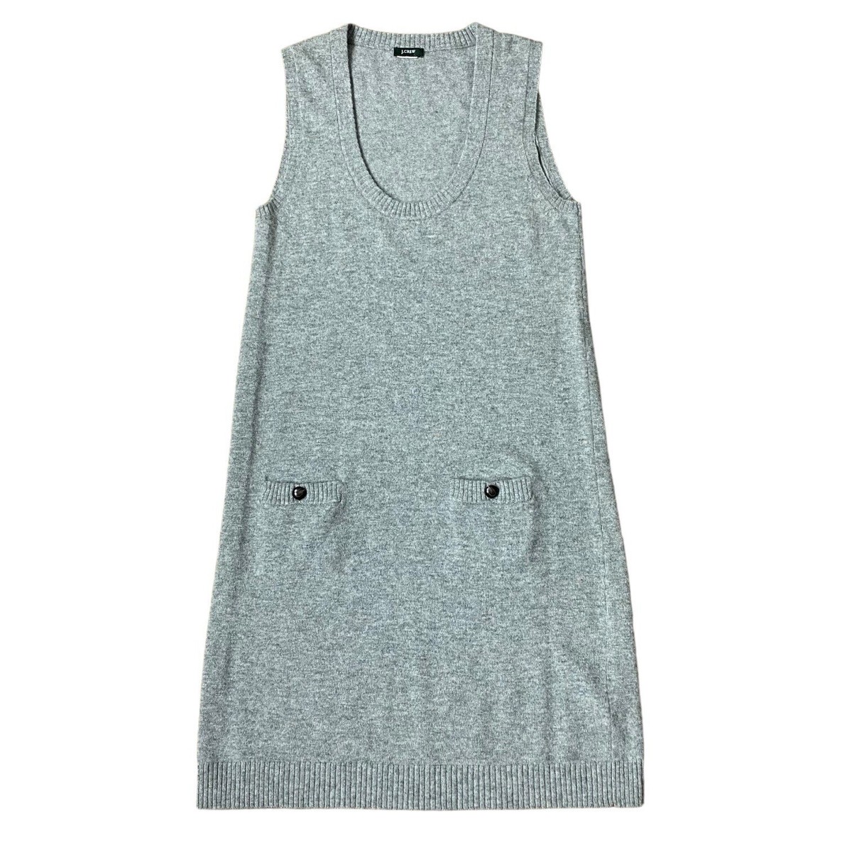 J Crew Sweater Dress Women's Small Wool Cashmere Blend Sleeveless Grey  Pockets | eBay
