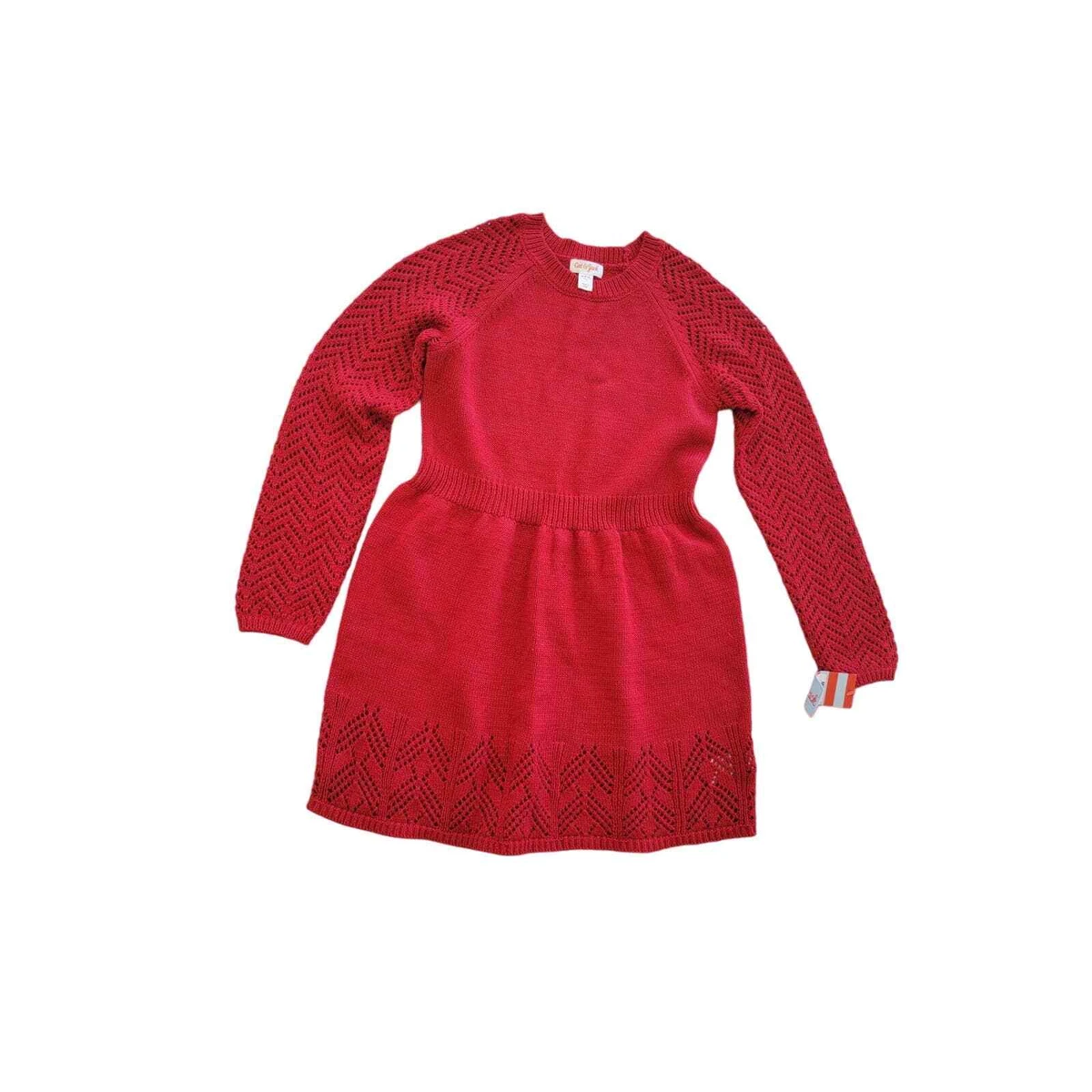 Cat and jack red sweater cheap dress