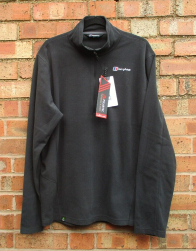 Mens Berghaus Prism Micro PT Half Zip Fleece Jacket Black XL 48" Chest BNWTs - Picture 1 of 17