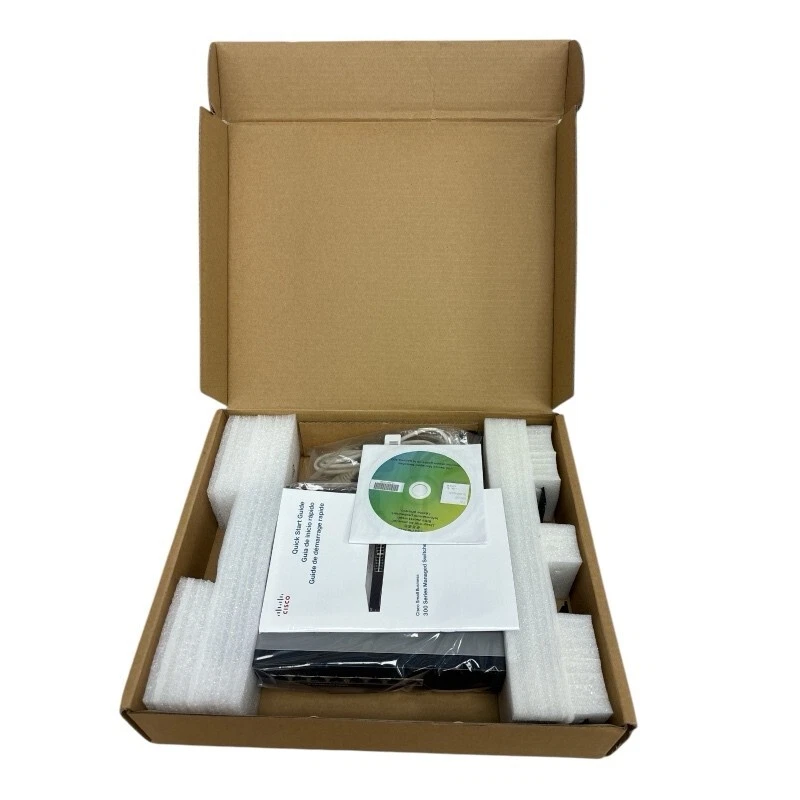 New 8 Port 10/100 RJ45 Cisco SF300-08 300 Series Layer 3 Managed Network Switch - Image 2 of 4