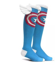 Case Of Captain America Super Hero Knee High Socks Marvel Unisex Avengers 12 Set