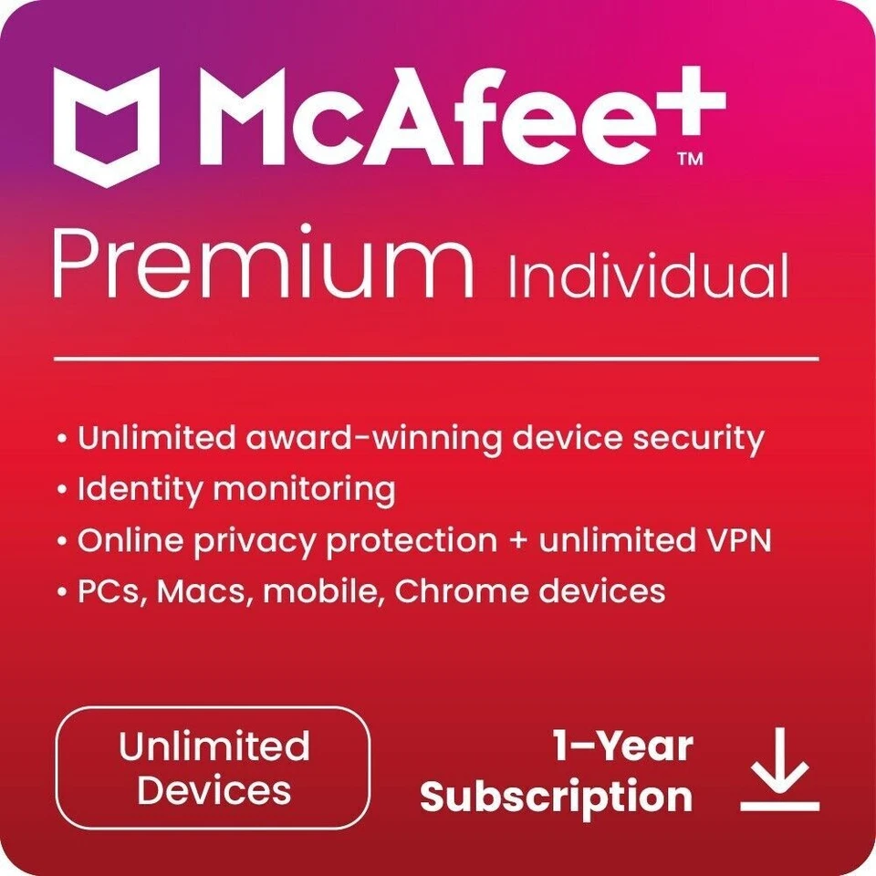 McAfee Premium Plus 2025 Individual - Unlimited Devices 1 Year Auto - Renewal - Image 2 of 4