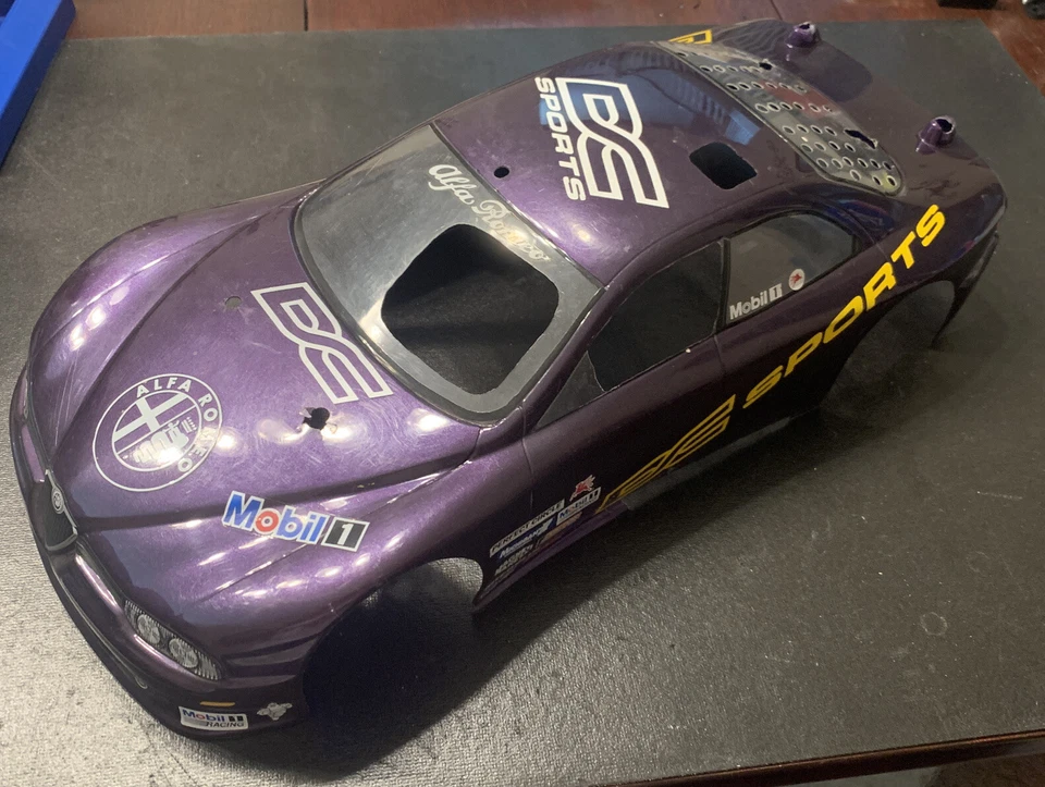 Vintage Yokomo YR4 GT Alfa Romeo Twin Spark 2.0 1/10 Used Painted Body Kit Nitro - Image 2 of 4