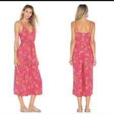 Free People Hot Tropics Jumpsuit Pink Orange Size 2