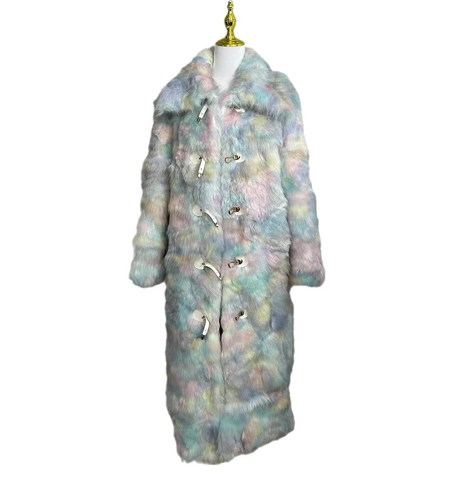 New Real Toscana Sheepskin Coat Jacket Stroller Neon Macaron Neocolor No Mink Fo