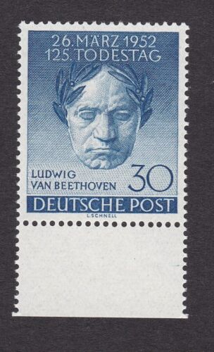 Germany Berlin 1952 BEETHOVEN 30pf MINT light hinge * SG B87 - Picture 1 of 2