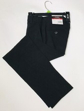 Van Heusen Flex Flat Front Dress Pants, Big Boy  s Size 12 Regular Black NWT