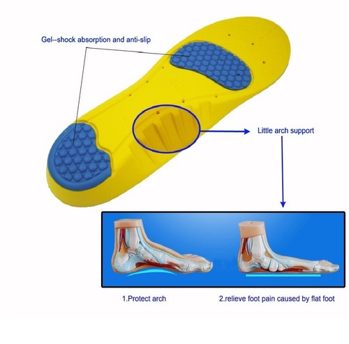 Solette in gel blu supporto arco plantare ortopedico memory foam - supporto sportivo + antidolorifico - Foto 12 di 12