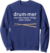 Funny Drummer Percussion Music Drum Sticks Cool Unisex Crewneck Sweatshirt