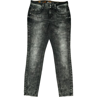 STREET ONE W27 L30 Jeans Hose acid grau Damen Stretch Skinny Your New mid R 34 S