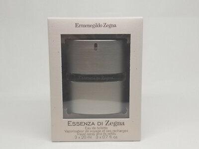 Essenza di Zegna Ermenegildo 3x20ml Travel Spray and Refills Very RARE!!