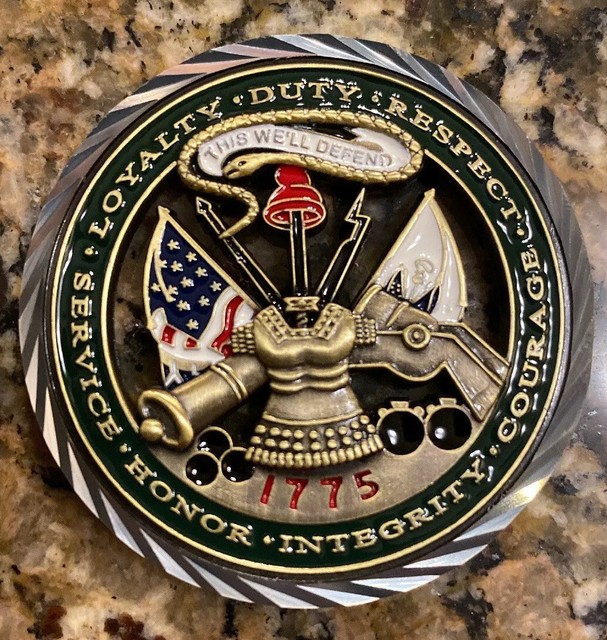 US Army Core Values Collectible Army Challenge Coin Army Strong 1775 