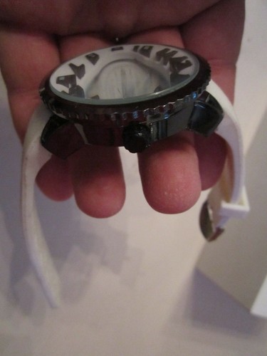 GENEVA WATCH - VERY LARGE CASE 52mm - THICK CASE - WHITE FACE - QUARTZ - BBA-34 - 第 3/9 張圖片