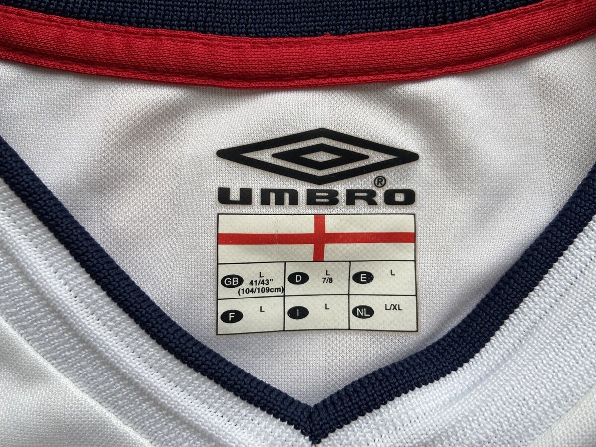ENGLAND 2001 2003 HOME FOOTBALL SHIRT SOCCER JERSEY UMBRO sz ENGLAND 2001 2003 HOME FOOTBALL SHIRT SOCCER JERSEY UMBRO sz